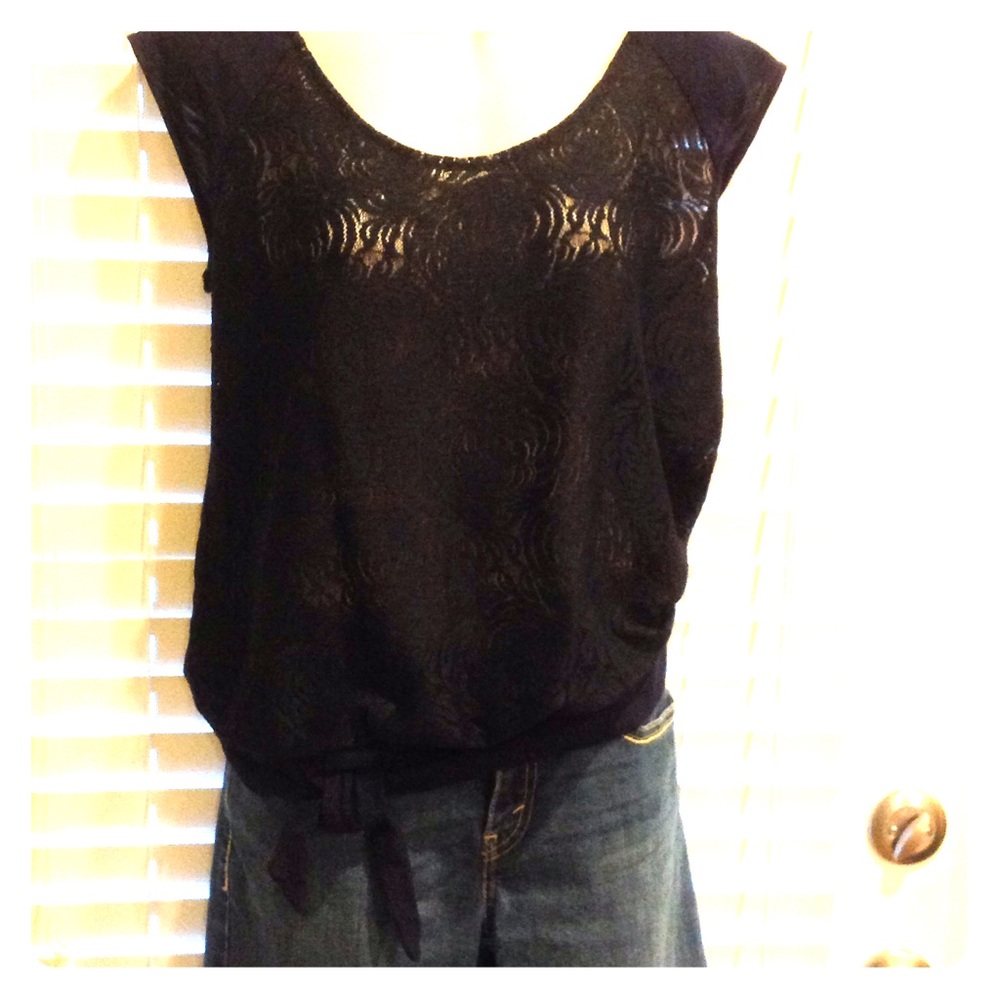Navy Anthropologie top